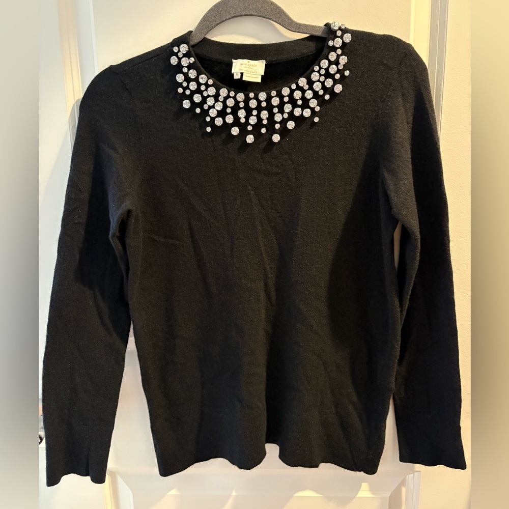 Kate Spade “Do Wonders” sweaterwith Crystal Embellishments